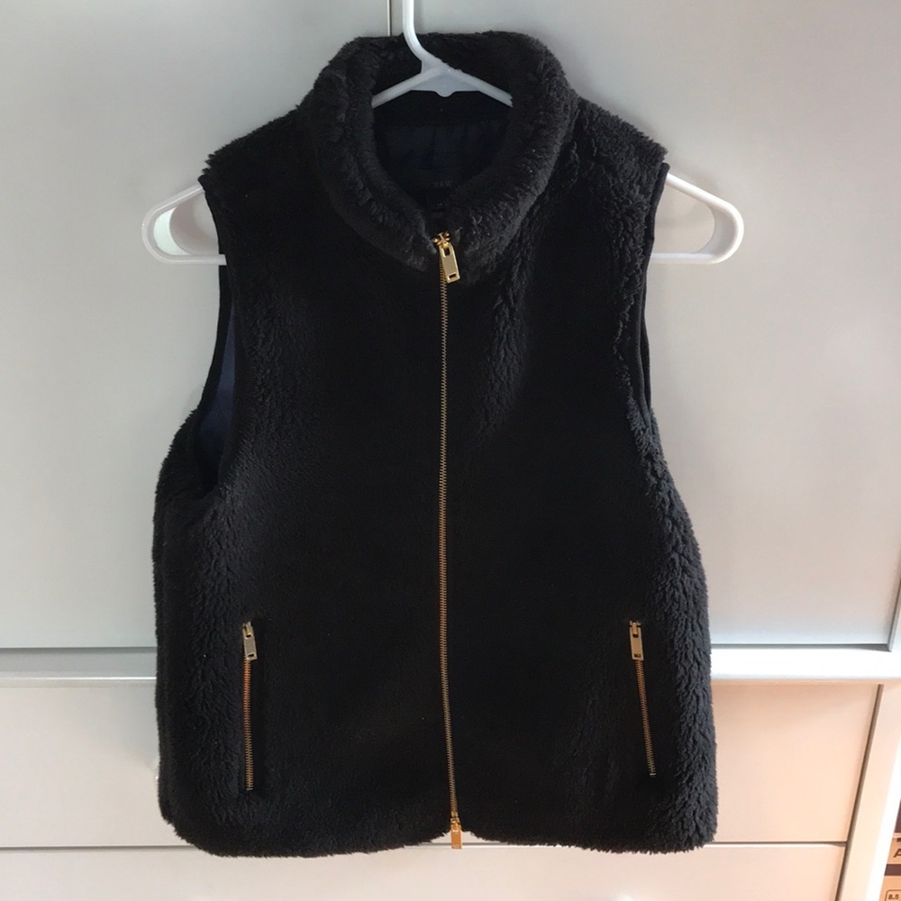 J.Crew Plush Double Zipper Vest